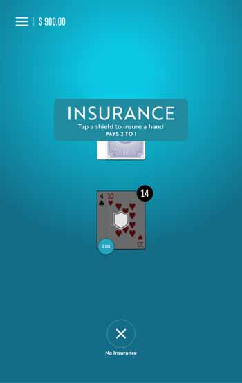 iphone blackjack app insurance